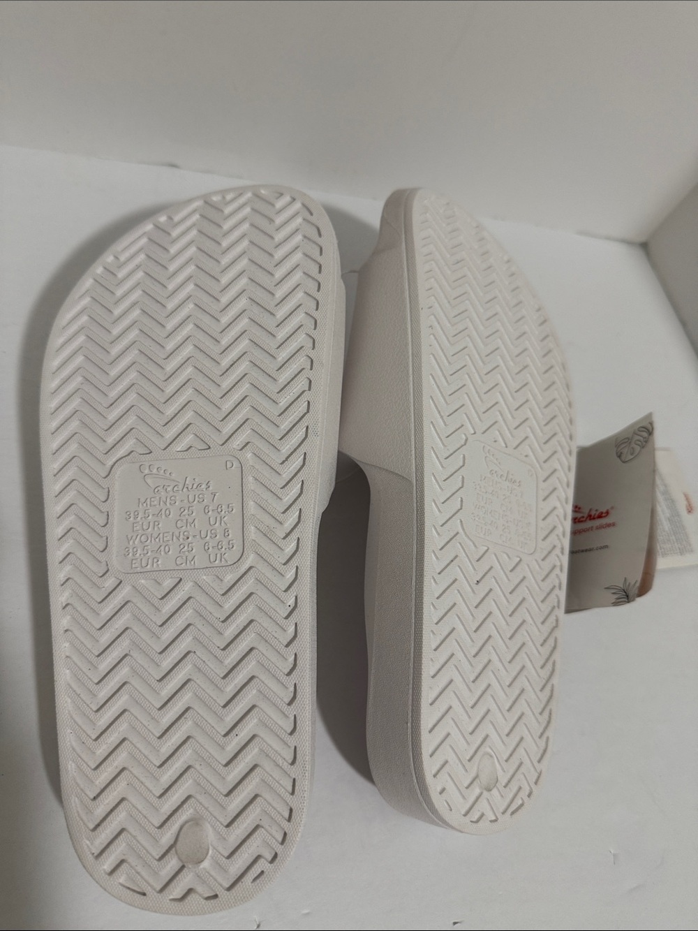 Archie’s White Unisex Slide Sandals for Women Size 8 - Picture 4 of 5